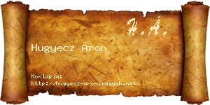 Hugyecz Áron névjegykártya