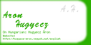 aron hugyecz business card
